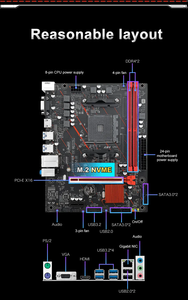 JGINYUE AM4 scheda madre M-ATX A520M-H supporta AMD R3 5 7 1/2/3/4/5th CPU processori DDR4 memoria RAM a doppio canale - Product Image 5