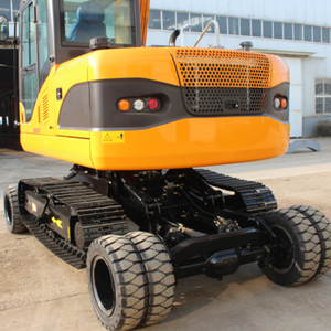 Maquinaria de movimiento de tierras multifunción, miniexcavadora China pequeña, máquina excavadora, excavadora de ruedas 9t a la venta - Product Image 5
