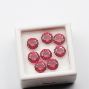 ราคาโรงงานทำในประเทศจีนสังเคราะห์ทับทิมรอบตัดทับทิม5 # สีสำหรับตลาดเครื่องประดับ - Product Image 4