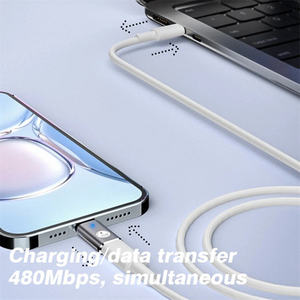 35W充電480mbpsデータ伝送タイプC〜8ピンコンバータUSB Cオス8ピンメスアダプタースマートフォンDC出力 - Product Image 3