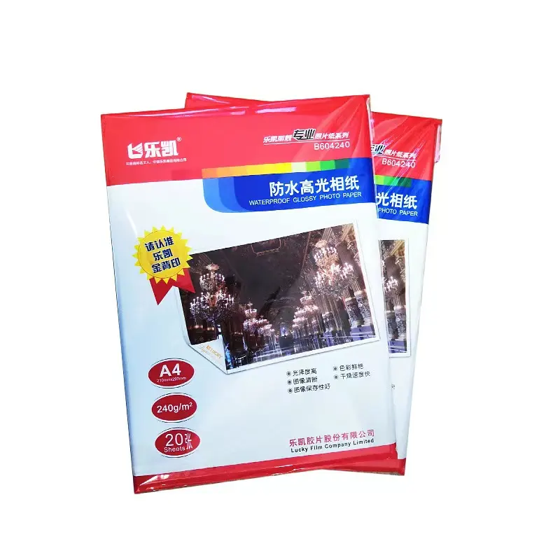 Chất lượng cao 115-260gsm Glossy phun Giấy ảnh A4