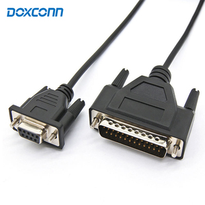 สายเคเบิลอะแดปเตอร์ DB37 DB26 DB25สายเคเบิลแบบขนานสำหรับชายกับหญิงทำจาก PVC สื่อสารกับข้อมูล DB15