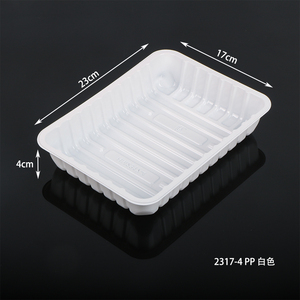 Wholesale Vacuum <strong>Thermoformed</strong> White PP Food <strong>Tray</strong> for Meat Packing Container