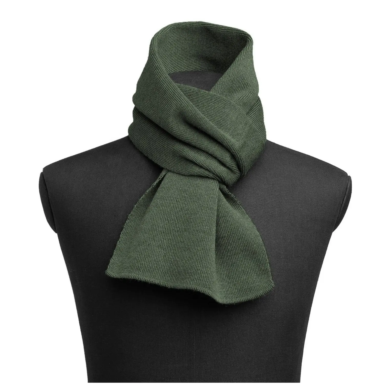 Sciarpa invernale da uomo classica lavorata a maglia invernale calda a doppio strato verde oliva Shemagh con collo tattico sciarpe