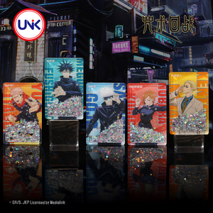 UNIK X Jujutsu Kaisen流砂スタンドキラキラシルバーパウダーライセンスアニメ漫画アクリルカードセットギフトトランプ - Product Image 2