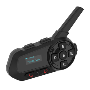 Conexión de 6 conductores, sistema de comunicación de Moto de interfono de 2 vías, intercomunicador Bluetooth para casco de motocicleta con pantalla LCD - Product Image 1