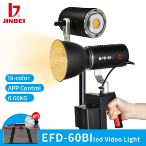 金杯EFD-60BI 2700k ~ 6500k便携式照相馆发光二极管视频灯交流/DC两用摄影连续发光二极管灯 - Product Image 2