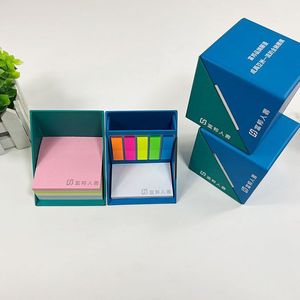 <strong>Customized</strong> Foldable 8x8cm <strong>Cube</strong> Box Sticky <strong>Memo</strong> <strong>Block</strong> <strong>Notes</strong> Pad with Pen Holder - Product Image 1