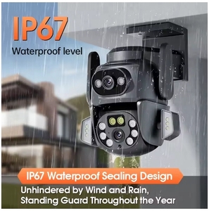 Q821 WIFI PTZ <strong>Camera</strong> 4MP Dual Screen Dual Lens Smart Home AI Body Automatic Tracking CCTV Waterproof <strong>Camera</strong> - Product Image 5