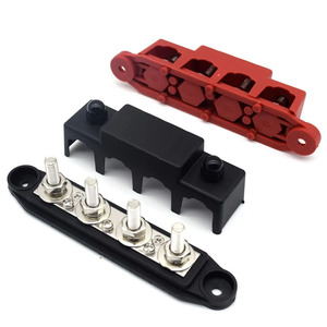 DC otobüs çubukları güç dağıtım çubuğu Auto 12V otomatik araba için kapak ile 4 yollu bara tekne - Product Image 2