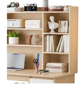 Escritorio de estudio de ordenador al por mayor con estantes de almacenamiento y mesa de escritorio de gabinete para oficina en casa - Product Image 5