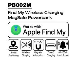 เครื่องชาร์จแบตเตอร์รี่แม่เหล็ก Power4ตัว, เครื่องชาร์จแบบพกพาที่รองรับ MagSafe 4400mAh USB-C 20W