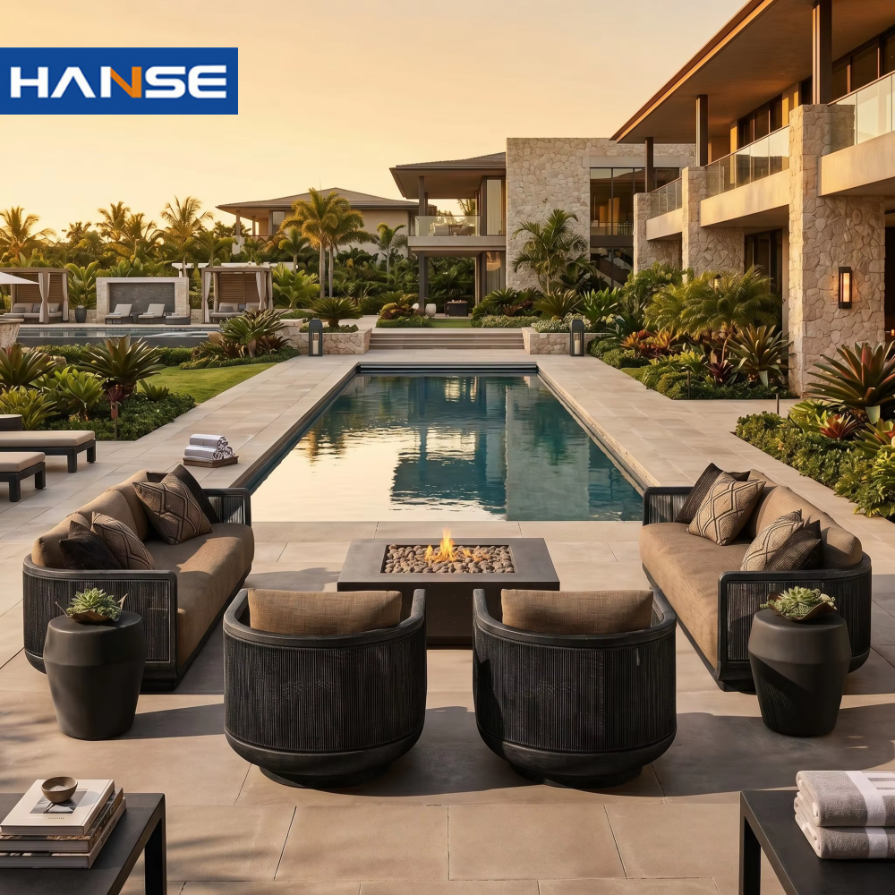 Ensemble de mobilier de jardin en aluminium