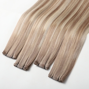 Bán buôn thẳng đôi rút ra lớp biểu bì phù hợp Trinh Nữ thiên tài sợi ngang lượn sóng tóc mở rộng Nguyên 100 tóc con người balayage 24 26 inch - Product Image 4