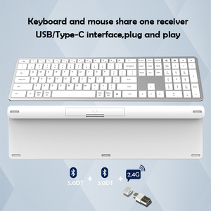 Teclado multidispositivo ultrafino recargable por Bluetooth de modo dual para Mac Scissors Silent 2,4G teclado y ratón inalámbricos - Product Image 6