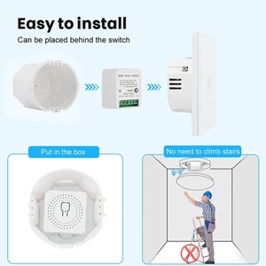 Zigbee wireless remote control mini Power Monitor switch tuya google smart home automation modulo luce fai da te - Product Image 4
