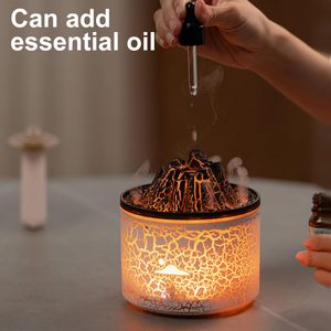 Bunter Flammen-Timer Auto-Off-Diffusor für ätherische Öle Aroma-Luftbe feuchter Tragbarer Vulkan-Luftbe feuchter Aromatherapie-Diffusor - Product Image 5