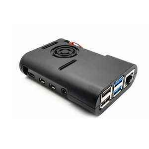Ahududu Pi 4 başlangıç kiti Pi 4 4GB + ABS kılıf + Fan + isı emici + 16GB SD kart + kablosu + 5V 3A güç adaptörü