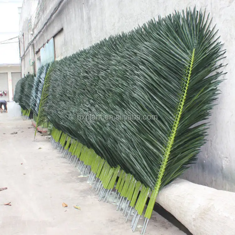 Ramas y hojas de árbol artificiales, hojas de palmera a prueba de Uv, de coco falso, secas, Tropical