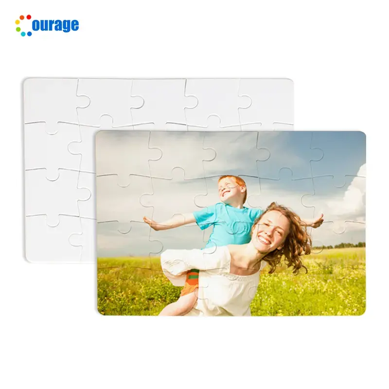 Courage Manufacturer Free Custom 14.5*19.8cm Kids Sublimation A5 Blank Wooden Jigsaw Puzzle Game For Children