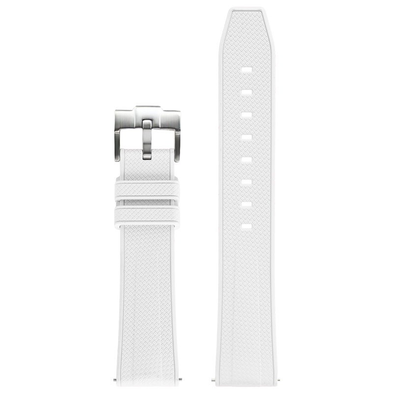 Blanc + boucle argentée