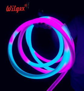 Custom Light Signs Outdoor 360 Degree Round Dia18mm SMD5050 Pixel RGB WS2811 SPI <strong>DMX</strong> Programmable <strong>LED</strong> NEON FLEX Strip Rope Tape - Product Image 3