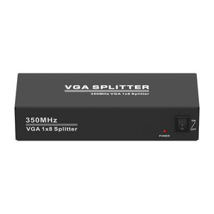 Divisor VGA de 8 puertos de 350MHz para 1 computadora 8 pantallas 1 entrada 8 salidas divisor VGA 1x8 Max 2560x1440