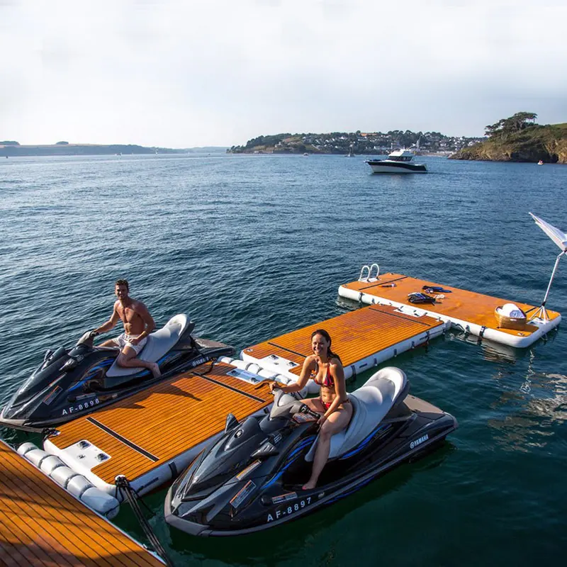 Outdoor Inflatable Floating Bar Boat Material Floating Pontoon Dock