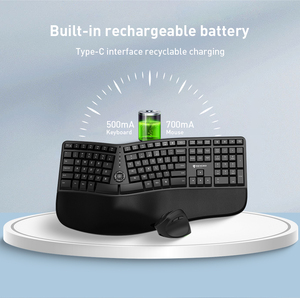 2024 KEYCEO Popular ergonómico teclado y ratón Combo 2,4G inalámbrico Bluetooth teclados ratón para PC - Product Image 2