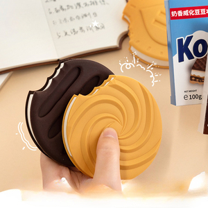 迷你豆笔记本创意饼干设计口袋笔记本聚氯乙烯封面学生留言书 - Product Image 5