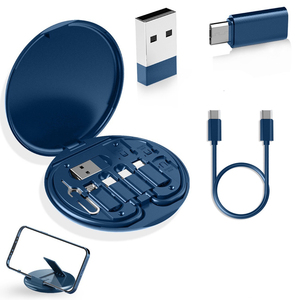 多功能数据线存储盒套装快速充电Type-C Usb电缆5合1多端口Usb C充电和数据线套件 - Product Image 1