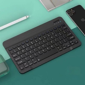 Teclado BT inalámbrico de 10 pulgadas Universal recargable colorido para teléfono móvil/tableta Compatibilidad de tres sistemas - Product Image 1