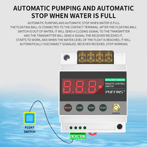 High Quality 420-450Mhz Automatic <strong>Water</strong> <strong>Level</strong> <strong>Controller</strong> Switch 10A Max. Current Remote <strong>Water</strong> <strong>Level</strong> Sensor Switch - Product Image 6