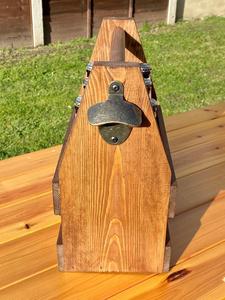 Nhà Máy Bán Buôn Bia Thùng Chai Bằng Gỗ Hộp Chai Tàu Sân Bay Hình Chữ Nhật Giữ Chai Hộp Với Xử Lý Và 1 Mở Chai - Product Image 4