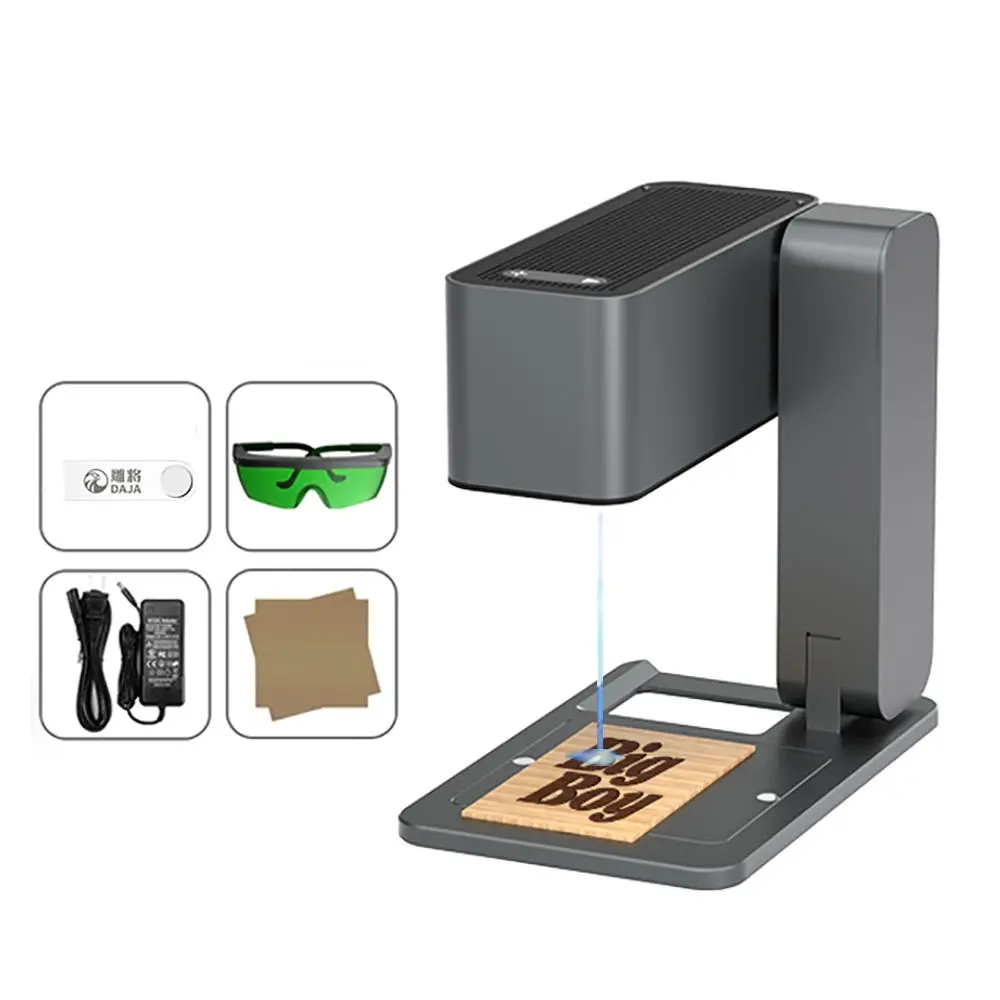 Carve C1 Mini DIY Fiber Laser Marking Machines Laser Printer Laser Engraver For Gold Jewelry Wood Leather