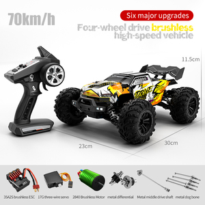 Newset HOSHI SCY-16102 PRO fırçasız <span class=keywords><strong>RC</strong></span> araba 1/16 4WD 70km/saat yüksek hızlı uzaktan kumanda araçlar ile LED <span class=keywords><strong>RC</strong></span> Off Road kamyon