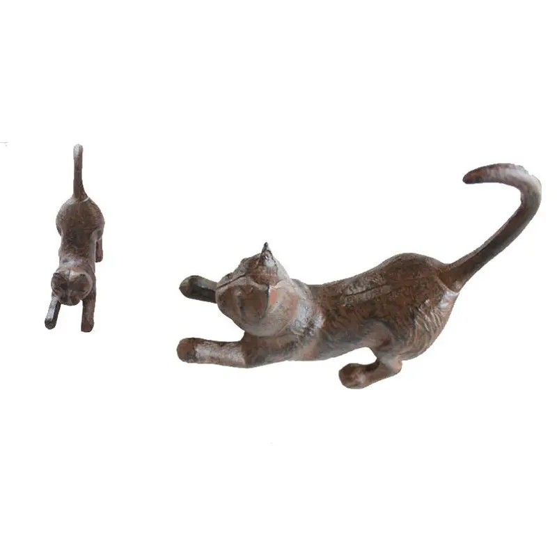 Bán Buôn Mới Đến Antique Cast Iron Cat Tượng Trang Trí Cho Ngôi Nhà