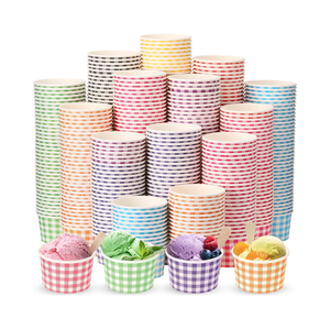 Plastik dondurma koni bardak ücretsiz kargo karikatür dondurma fincan çocuklar için 120Ml dondurma bardak ve kaşık - Product Image 3