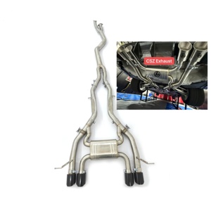 Csz ท่อไอเสียแบบ catback ท่อกลางแบบสปอร์ตสำหรับ BMW S58 G80 G82 M3 M4 3.0T ระบบท่อไอเสียแบบควบคุมระยะไกล