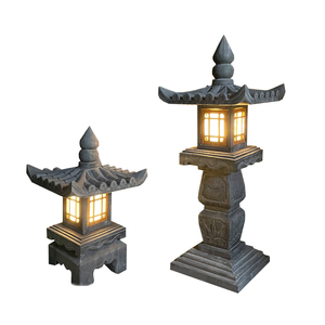 Op Zonne-Energie Japanse & Chinese Stijl Tuin Stenen Lantaarn Gravure Ornament Voor Outdoor Landschapsdecoratie Steen Tuin Licht - Product Image 5