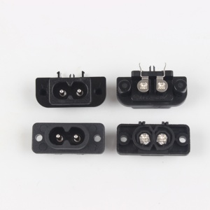DB-8 C8パネルマウントプラグアダプター250VAC 2.5A2ピンモジュールプラグ電源コネクタソケット - Product Image 1