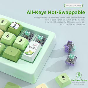 W908 RGB Numerical Mechanical Gaming <strong>Keyboard</strong> Full Hot Swappable <strong>Keys</strong> Game Macro Programming <strong>Keyboard</strong> for Desktop/Laptop/Mac - Product Image 2