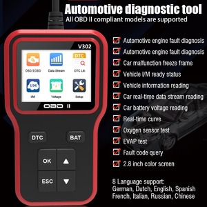 Auto <strong>Scanner</strong> V302 <strong>OBD</strong> Obd2 Car Diagnostic Tools OBDII Read <strong>Code</strong> Card Test Tool With Color Screen - Product Image 2