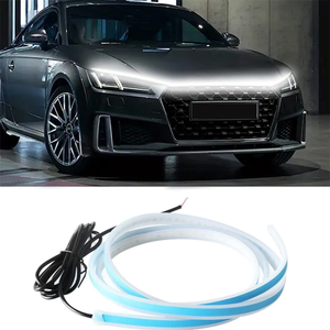 ไฟแอลอีดีแสงแฟลชสำหรับรถยนต์, แถบไฟ LED สำหรับวิ่งกลางวันไฟหน้ารถเริ่มตกแต่งฝากระโปรงหน้าเครื่องยนต์อัตโนมัติแบบ DRL - Product Image 1
