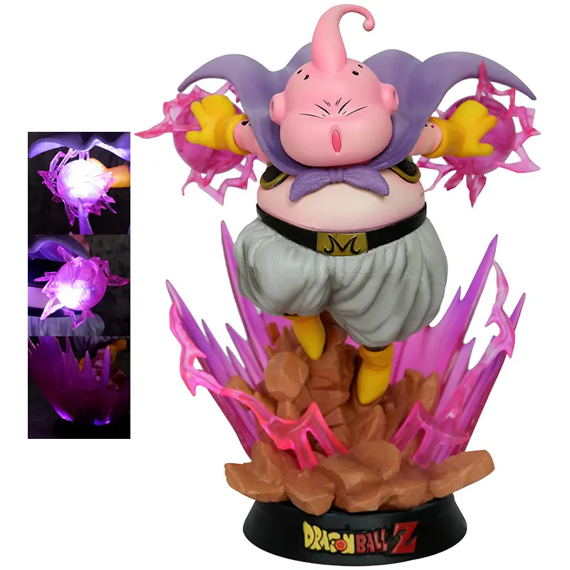Dragon z ball 19cm Gk Majin Buu seri resonansi bergerak besar bercahaya figur aksi mengumpulkan hadiah model mainan tokoh