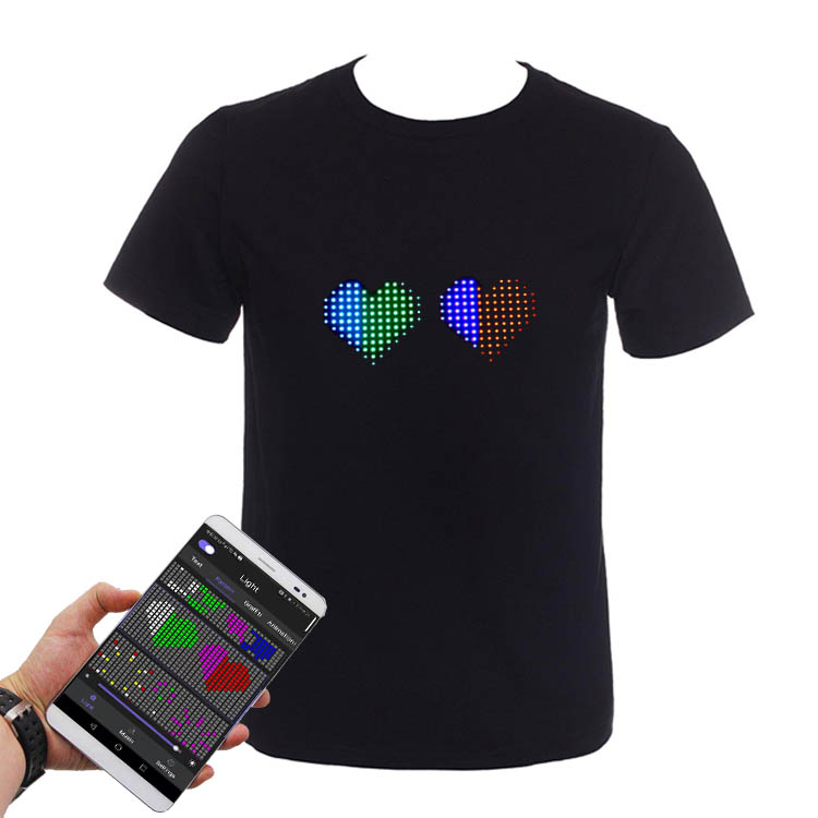 Camiseta con pantalla LED