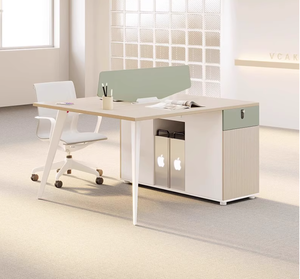 Mesa de mostrador de oficina independiente moderna con cajones de casillero Diseño clásico Personal de madera Taller de computadoras Banco de trabajo de oficina - Product Image 5