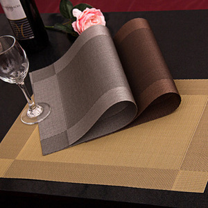 欧式 PVC 餐垫防水餐桌垫双色防滑耐热表垫 - Product Image 1
