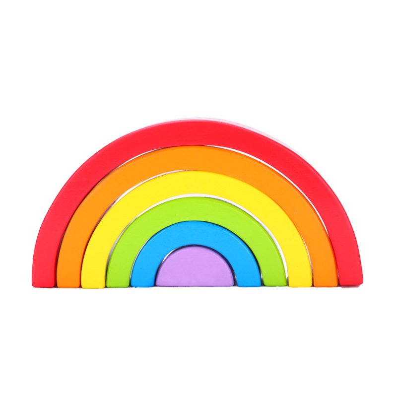 6 pcs/set arc-en-ciel bloc