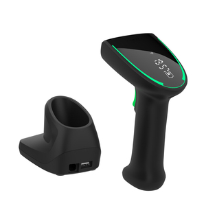 FYJ-Escáner inalámbrico de código de barras 1D 2D, escáner de código de barras inalámbrico con base de carga 3 en 1, tiempo de pantalla LED/batería/WIFI - Product Image 1
